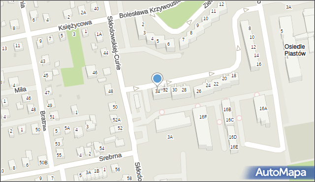 Pszczyna, Króla Kazimierza Wielkiego, 34, mapa Pszczyny