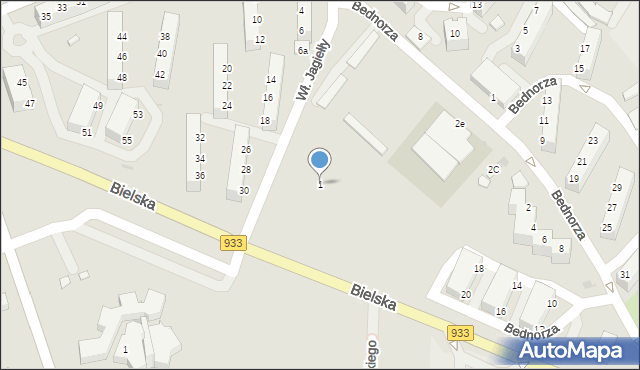 Pszczyna, Króla Władysława Jagiełły, 1, mapa Pszczyny