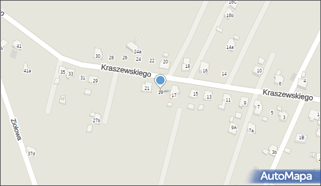 Pszów, Kraszewskiego Józefa Ignacego, 19, mapa Pszów