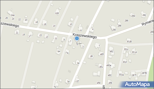 Pszów, Kraszewskiego Józefa Ignacego, 5, mapa Pszów