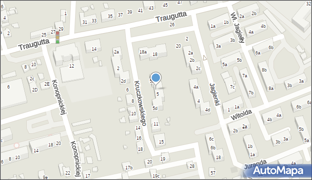 Pszów, Kruczkowskiego Kazimierza, 5b, mapa Pszów