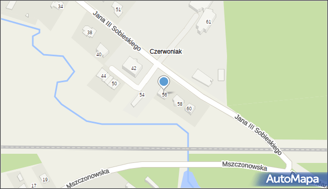 Puszcza Mariańska, Króla Jana III Sobieskiego, 56, mapa Puszcza Mariańska