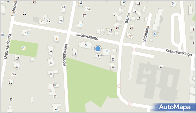 Puszczykowo, Kraszewskiego Józefa Ignacego, 7, mapa Puszczykowo