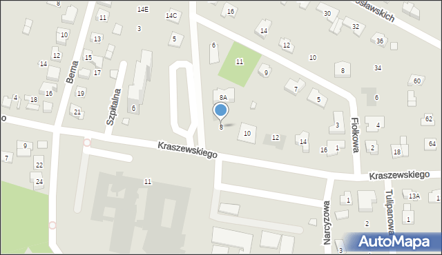 Puszczykowo, Kraszewskiego Józefa Ignacego, 8, mapa Puszczykowo