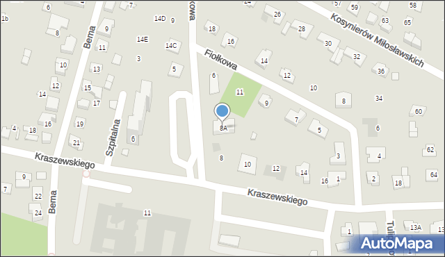 Puszczykowo, Kraszewskiego Józefa Ignacego, 8A, mapa Puszczykowo