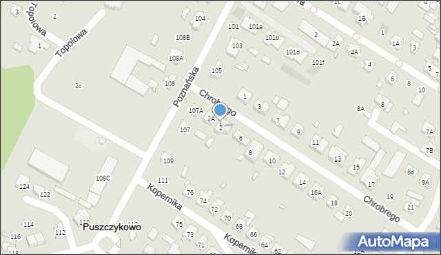 Puszczykowo, Króla Bolesława Chrobrego, 2, mapa Puszczykowo