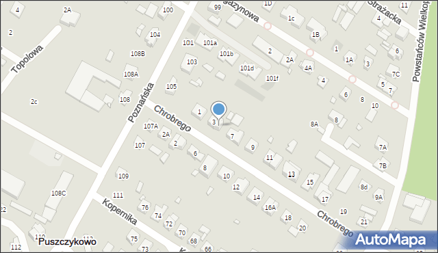 Puszczykowo, Króla Bolesława Chrobrego, 5, mapa Puszczykowo