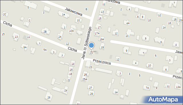 Puszczykowo, Króla Jana III Sobieskiego, 21, mapa Puszczykowo