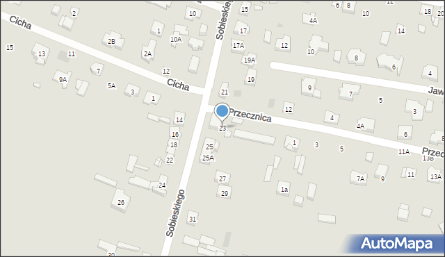 Puszczykowo, Króla Jana III Sobieskiego, 23, mapa Puszczykowo