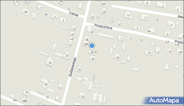 Puszczykowo, Króla Jana III Sobieskiego, 27, mapa Puszczykowo