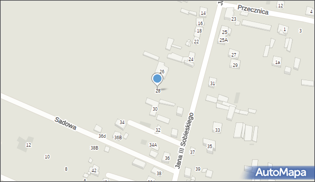 Puszczykowo, Króla Jana III Sobieskiego, 28, mapa Puszczykowo