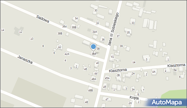 Puszczykowo, Króla Jana III Sobieskiego, 38A, mapa Puszczykowo