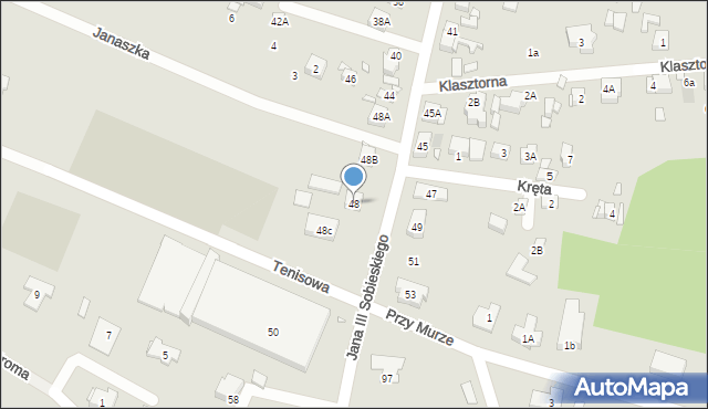 Puszczykowo, Króla Jana III Sobieskiego, 48, mapa Puszczykowo