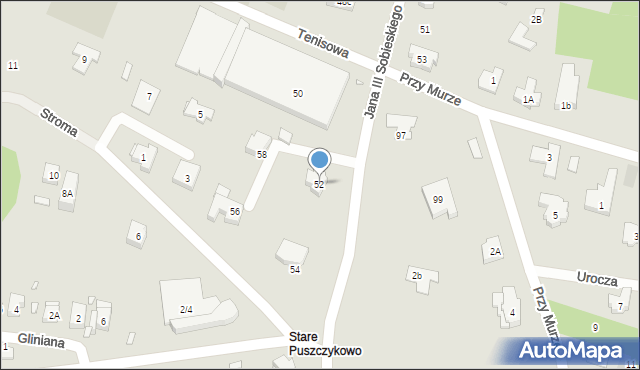 Puszczykowo, Króla Jana III Sobieskiego, 52, mapa Puszczykowo