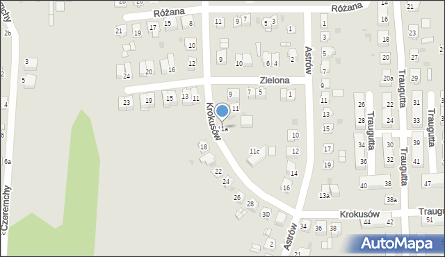 Pyskowice, Krokusów, 11a, mapa Pyskowice