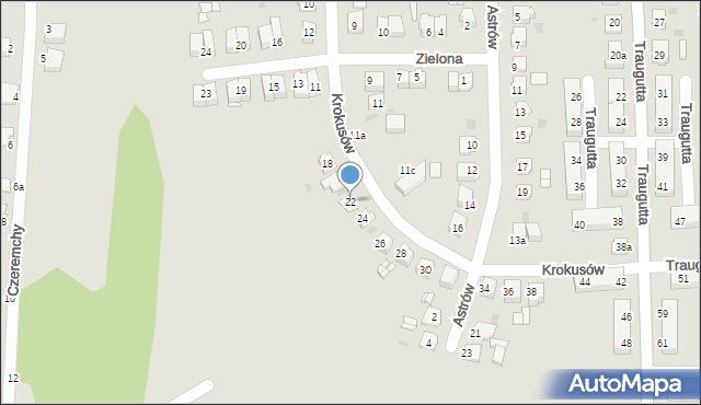 Pyskowice, Krokusów, 22, mapa Pyskowice
