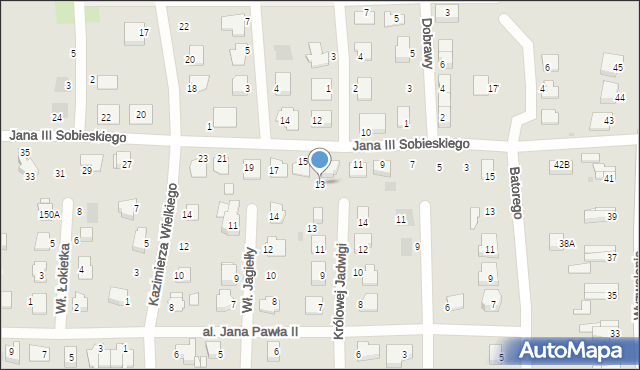 Pyskowice, Króla Jana III Sobieskiego, 13, mapa Pyskowice