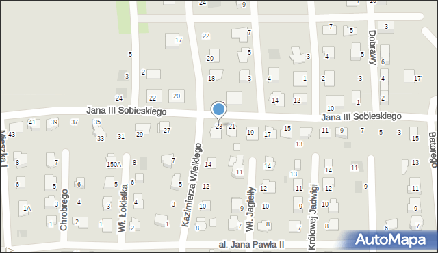 Pyskowice, Króla Jana III Sobieskiego, 23, mapa Pyskowice