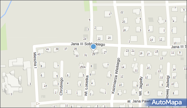 Pyskowice, Króla Jana III Sobieskiego, 29, mapa Pyskowice