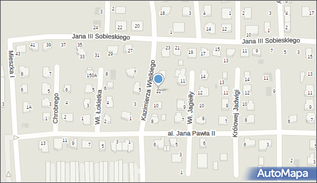 Pyskowice, Króla Kazimierza Wielkiego, 12, mapa Pyskowice