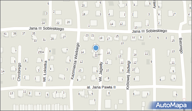 Pyskowice, Króla Władysława Jagiełły, 11, mapa Pyskowice