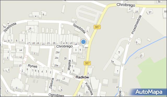 Radków, Króla Bolesława Chrobrego, 5a, mapa Radków