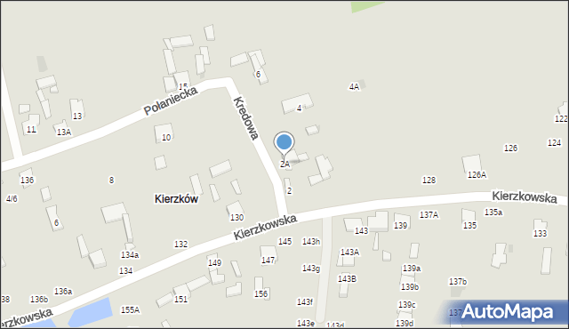 Radom, Kredowa, 2A, mapa Radomia