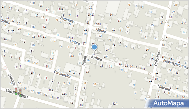 Radom, Krótka, 24/22, mapa Radomia