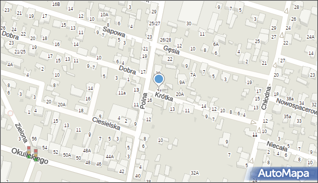 Radom, Krótka, 24, mapa Radomia