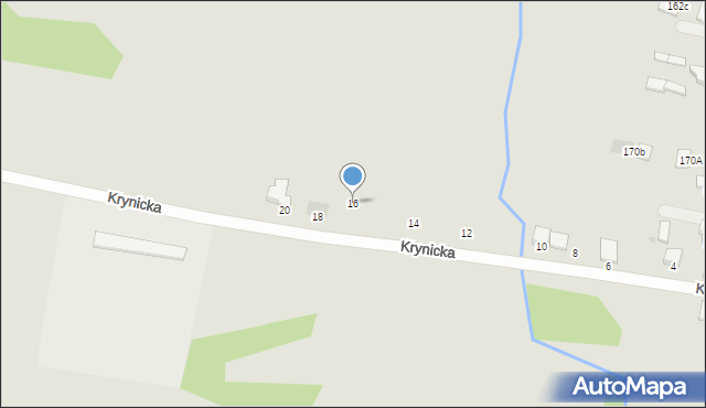 Radom, Krynicka, 16, mapa Radomia