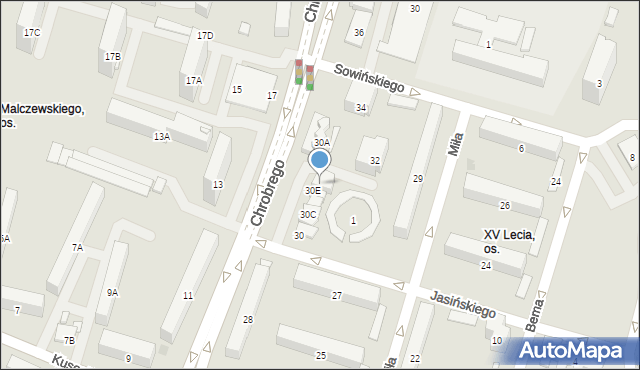 Radom, Króla Bolesława Chrobrego, 30F, mapa Radomia