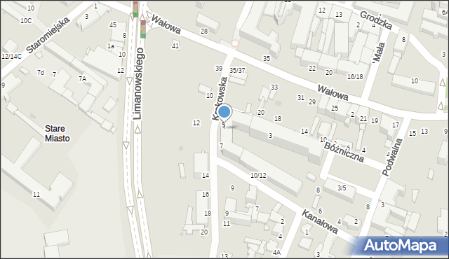 Radom, Krakowska, 5/7, mapa Radomia