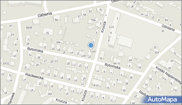 Radom, Krucza, 9, mapa Radomia