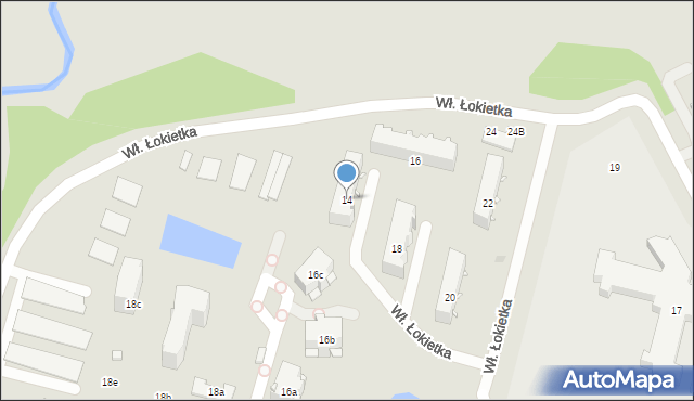 Radom, Króla Władysława Łokietka, 14, mapa Radomia