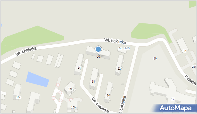 Radom, Króla Władysława Łokietka, 16, mapa Radomia