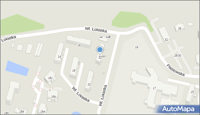 Radom, Króla Władysława Łokietka, 22, mapa Radomia