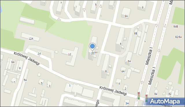 Radom, Królowej Jadwigi, 10, mapa Radomia