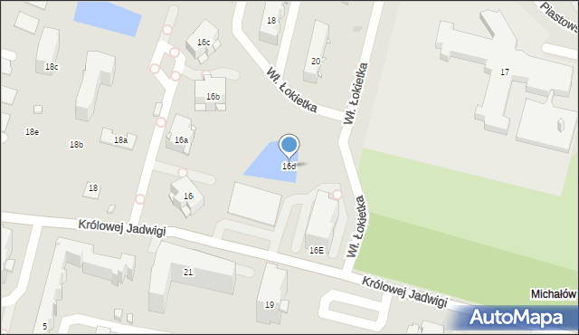 Radom, Królowej Jadwigi, 16d, mapa Radomia