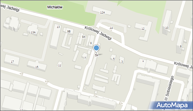 Radom, Królowej Jadwigi, 5A, mapa Radomia