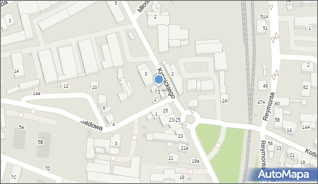 Radomsko, Krasickiego Ignacego, bp., 1, mapa Radomsko