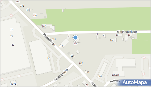 Radomsko, Krasickiego Ignacego, bp., 116, mapa Radomsko