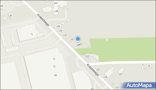 Radomsko, Krasickiego Ignacego, bp., 126, mapa Radomsko