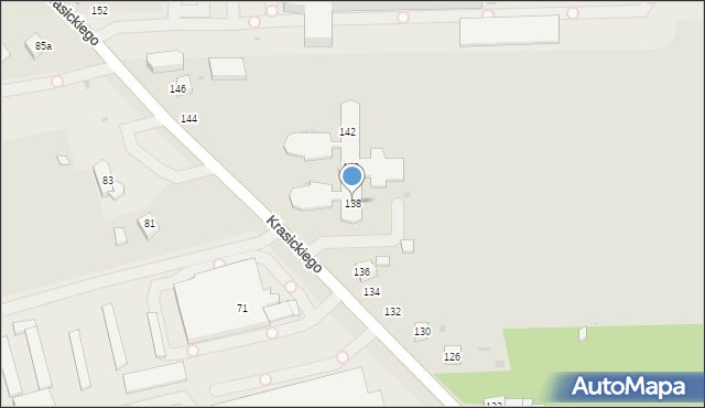 Radomsko, Krasickiego Ignacego, bp., 138, mapa Radomsko