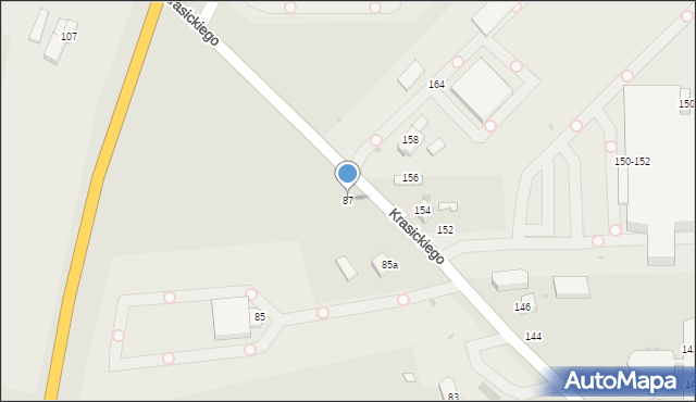 Radomsko, Krasickiego Ignacego, bp., 87, mapa Radomsko
