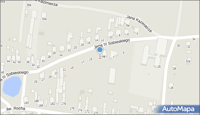 Radomsko, Króla Jana III Sobieskiego, 11, mapa Radomsko