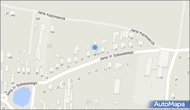 Radomsko, Króla Jana III Sobieskiego, 16, mapa Radomsko