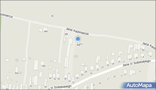 Radomsko, Króla Jana III Sobieskiego, 30a, mapa Radomsko
