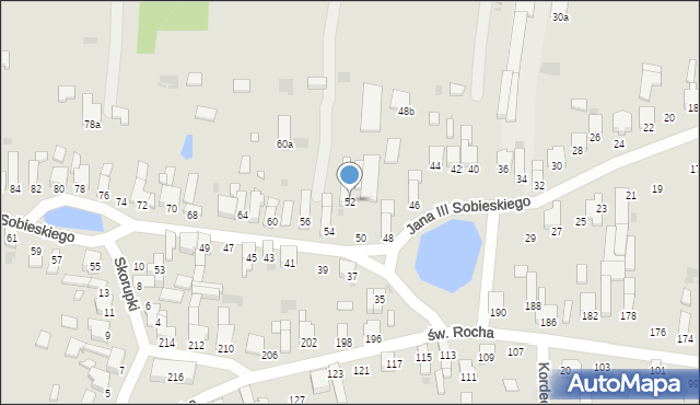 Radomsko, Króla Jana III Sobieskiego, 52, mapa Radomsko