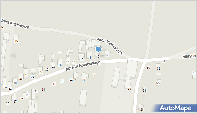 Radomsko, Króla Jana III Sobieskiego, 6, mapa Radomsko