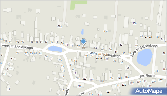 Radomsko, Króla Jana III Sobieskiego, 68, mapa Radomsko